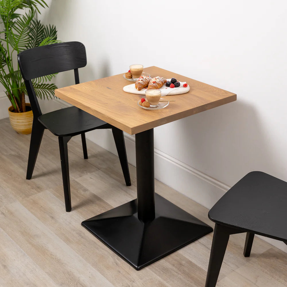 Czarna Premium żeliwna podstawa stolika bistro, 720 x 500 mm