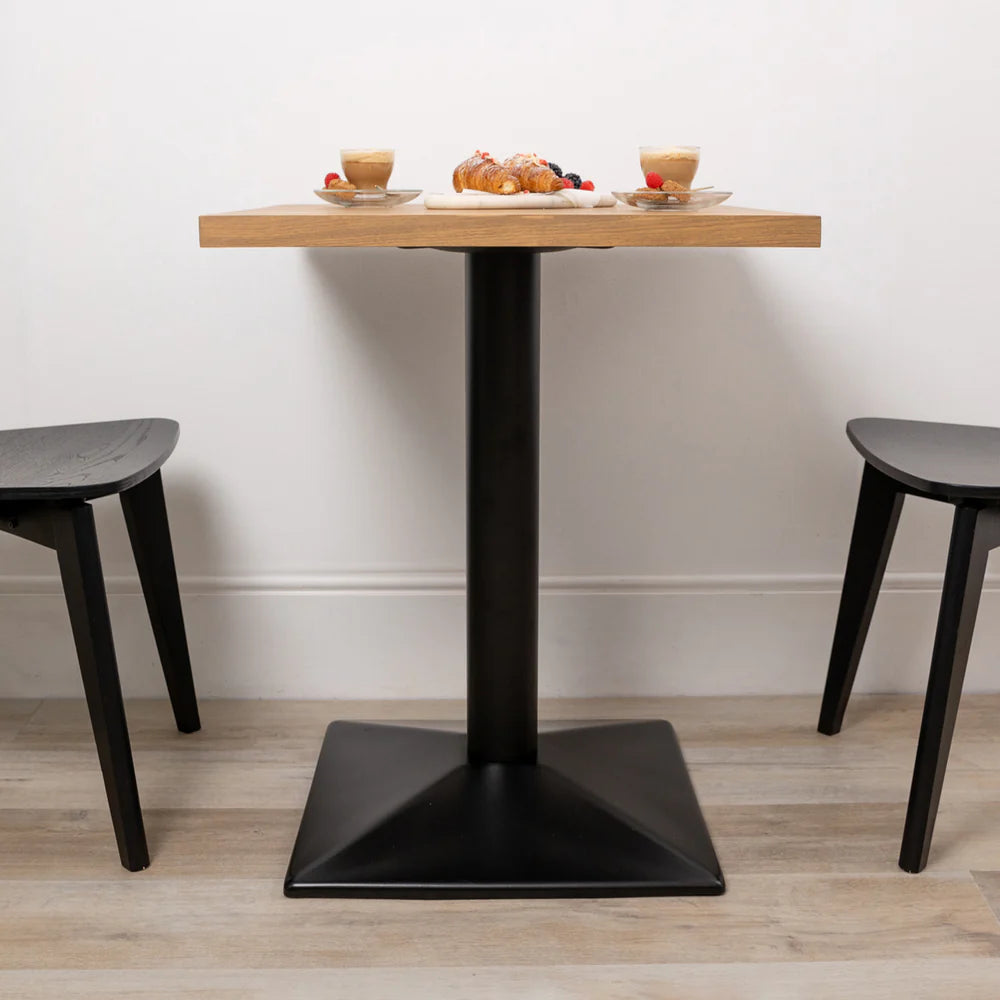 Czarna Premium żeliwna podstawa stolika bistro, 720 x 500 mm