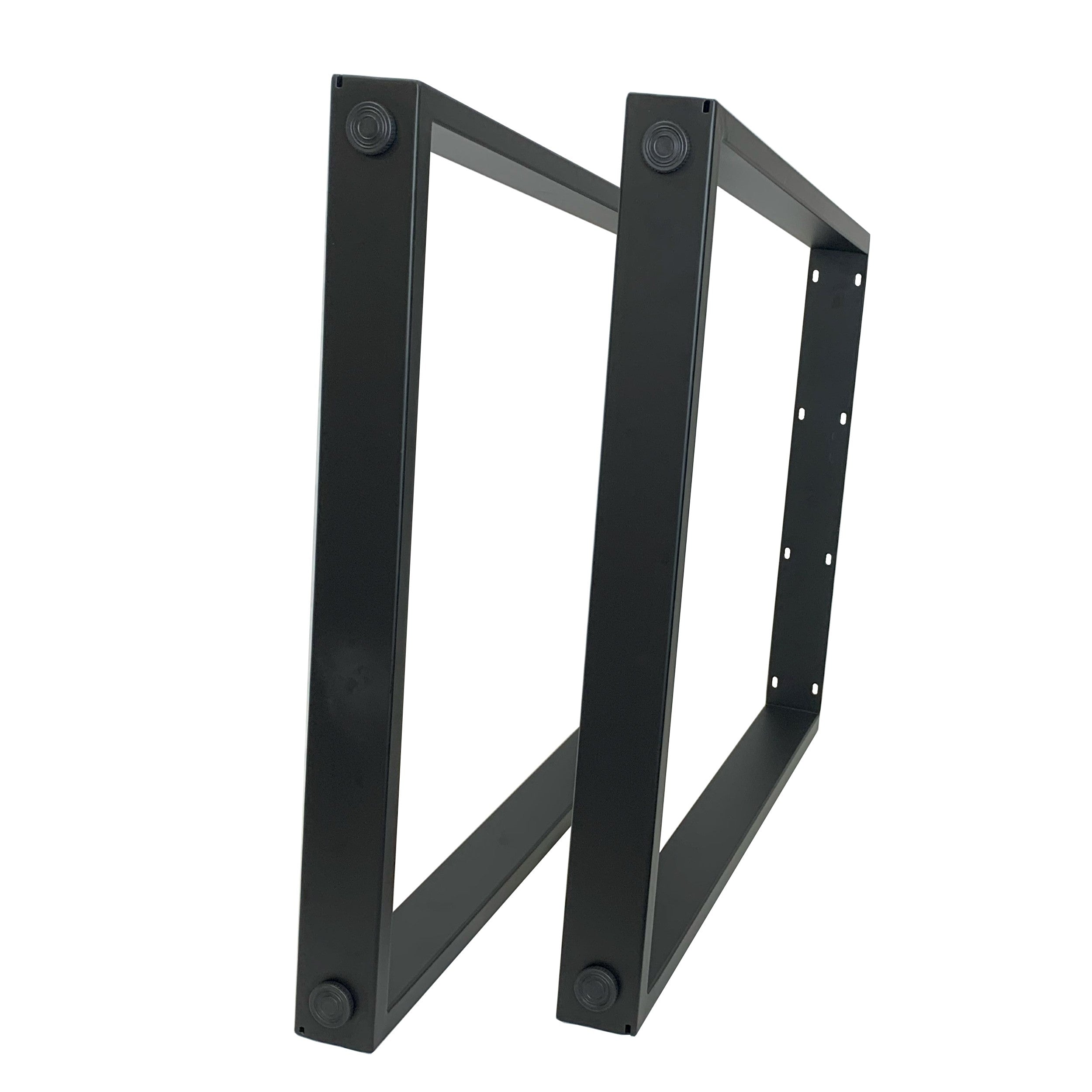 Czarne nogi metalowe TRAPEZ W710xS800 mm P75/25 mm 2szt.