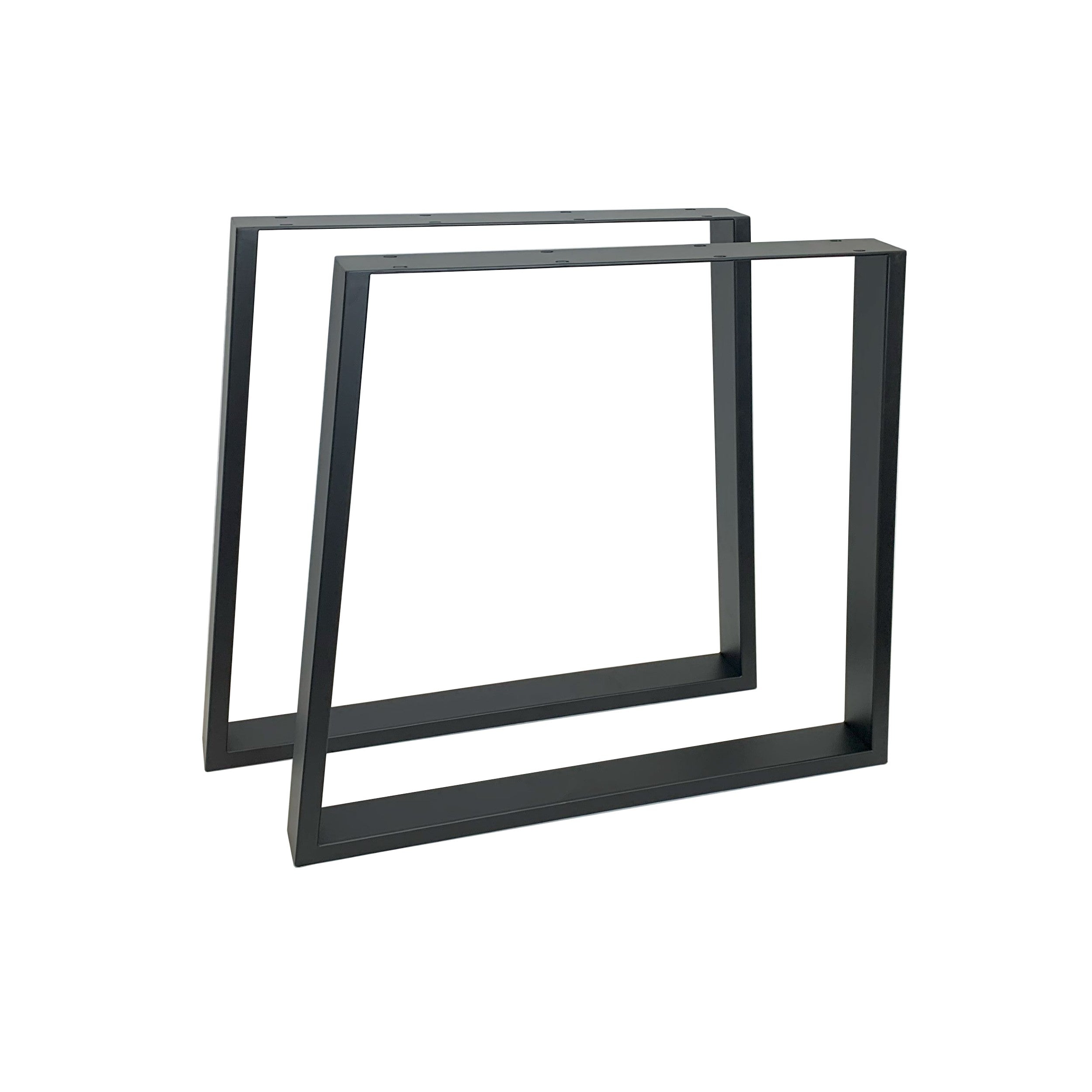 Czarne nogi metalowe TRAPEZ W710xS800 mm P75/25 mm 2szt.