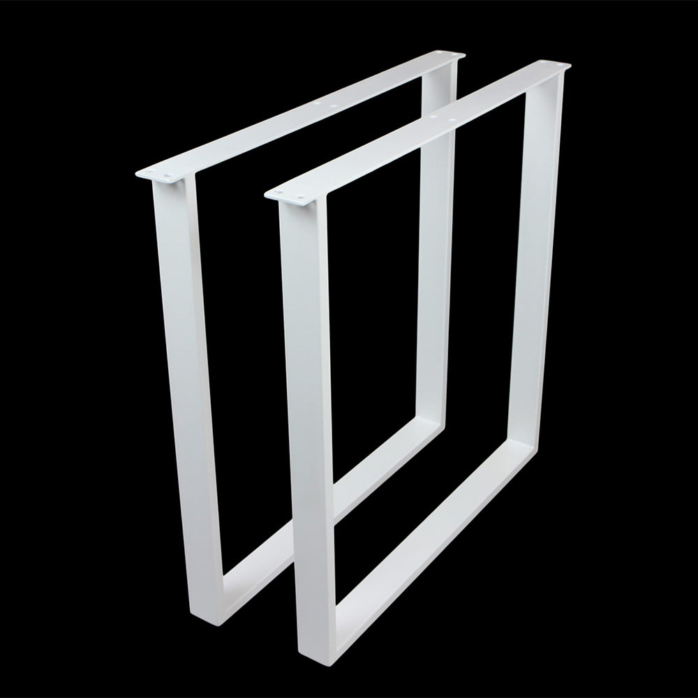 Białe nogi metalowe PROSTOKĄT W740xS760 mm P60/20 mm 2szt.