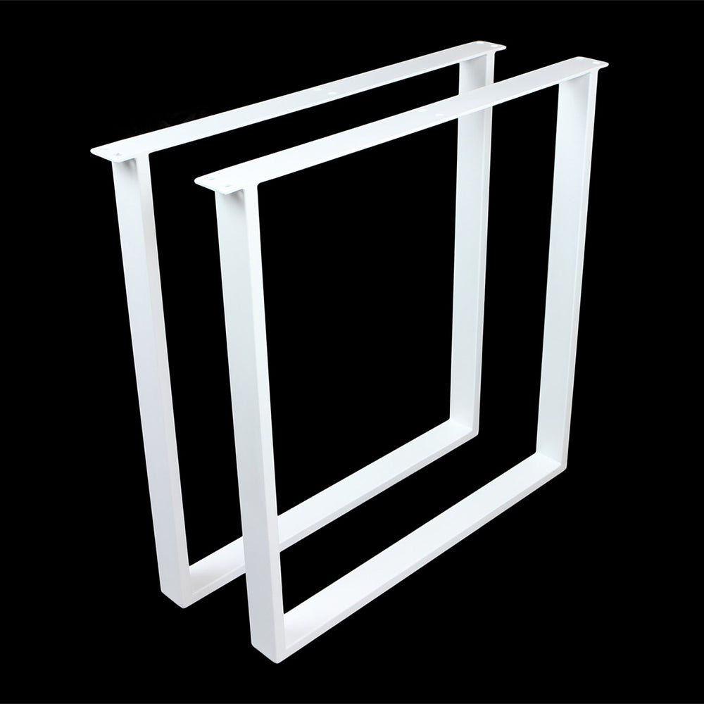 Białe nogi metalowe PROSTOKĄT W740xS760 mm P60/20 mm 2szt.