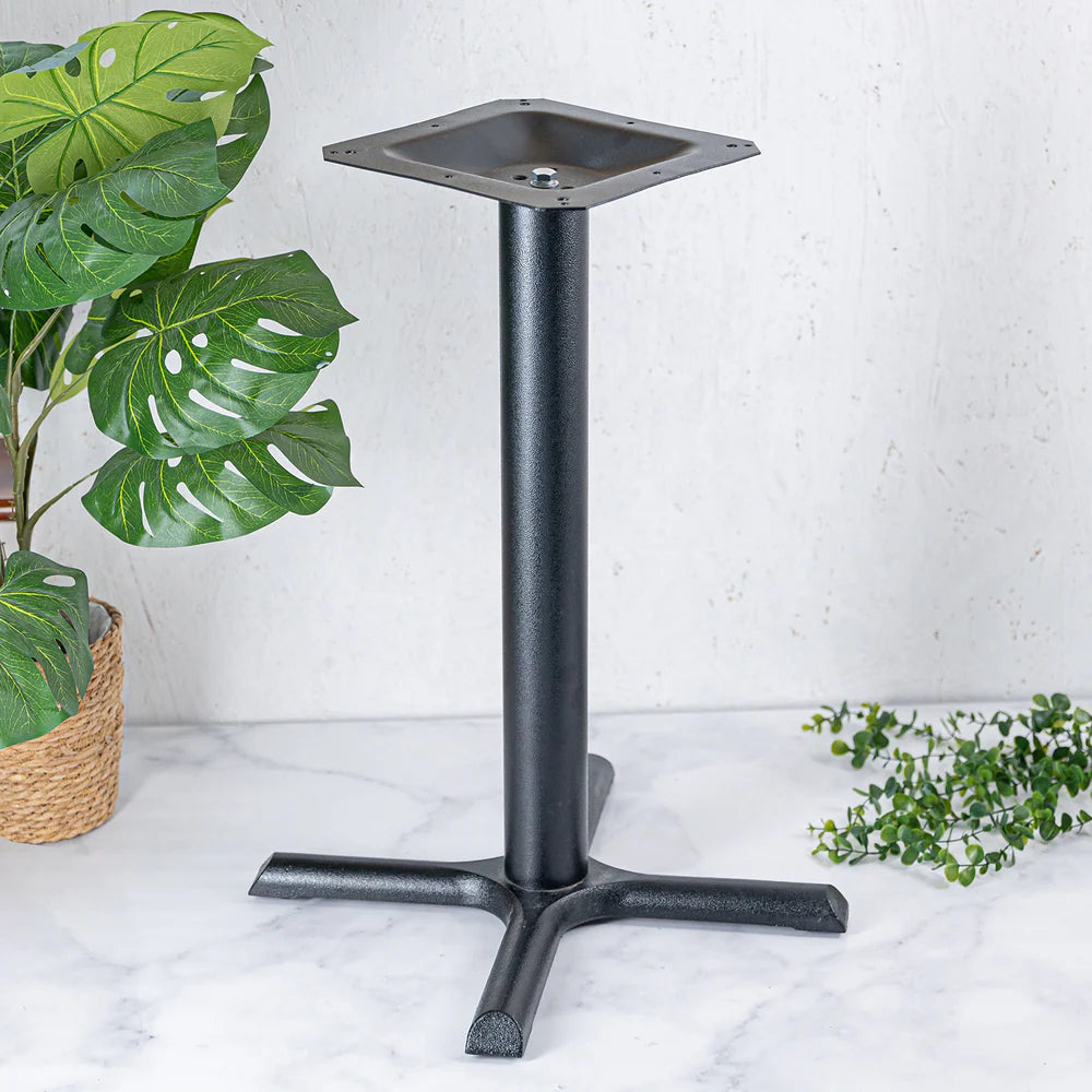 Czarna żeliwna podstawa stolika bistro z 4 nogami, 720 x 560 mm