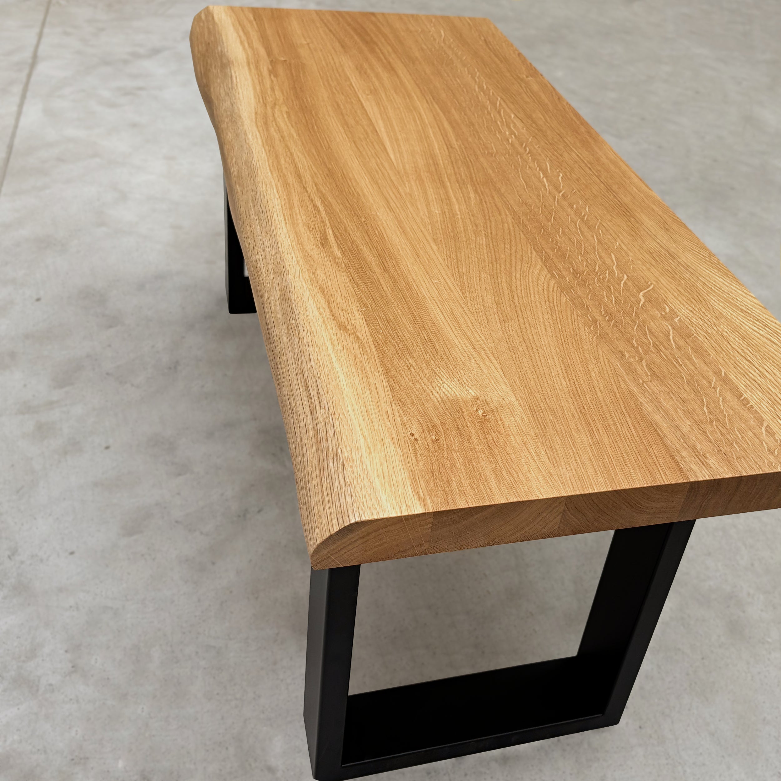 Blat kuchenny drewniany Dąb Premium lity lamela 80-90mm - Naturalna krawędź 7