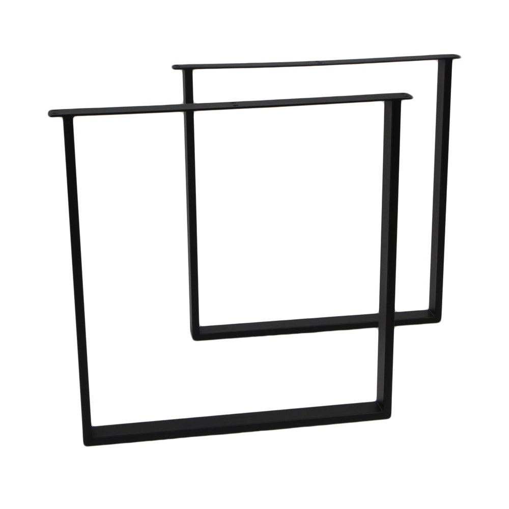 Czarne nogi metalowe PROSTOKĄT W740xS760 mm P60/20 mm 2szt.