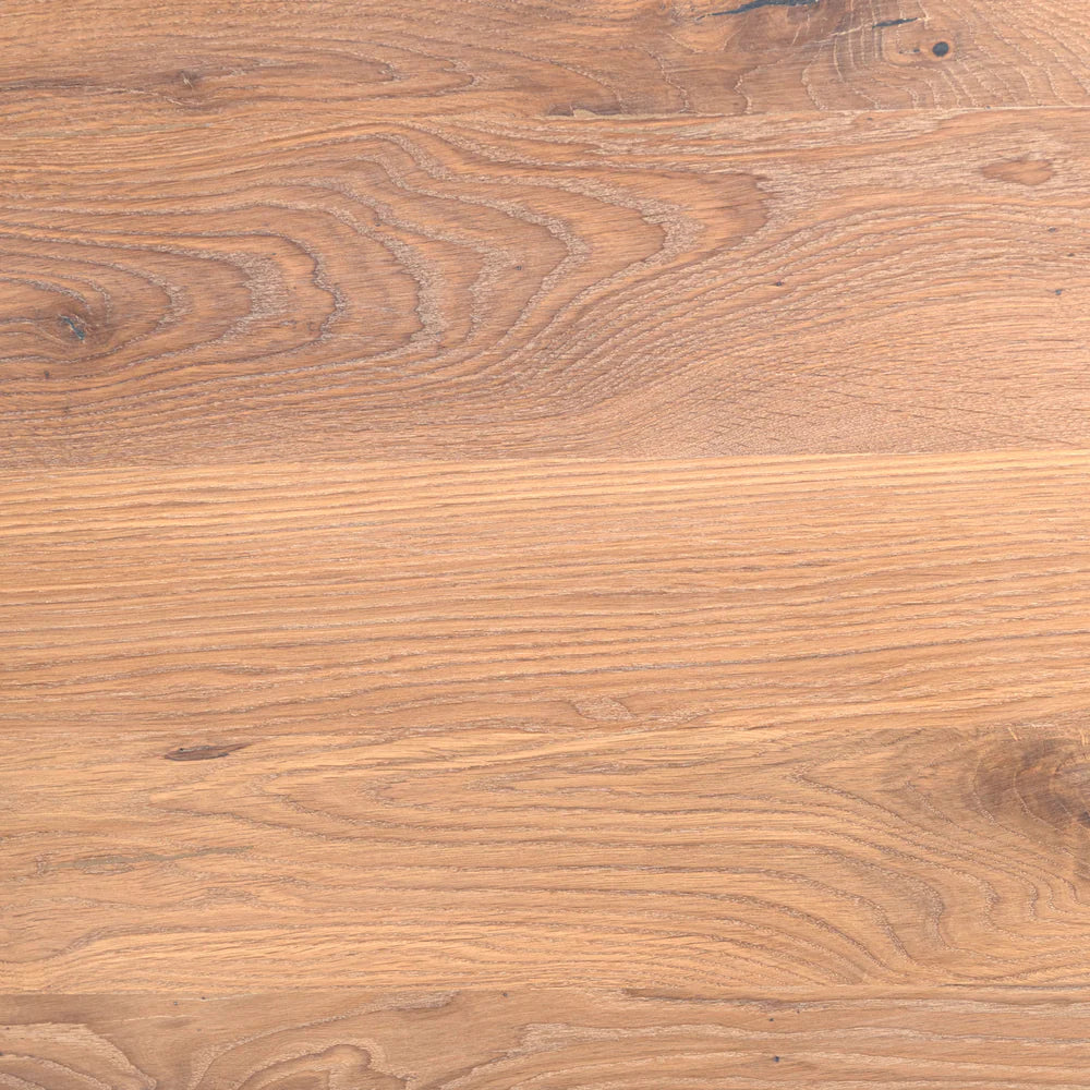 Dwusilnikowe D3 Premium Biurko Regulowane - Czarne z Blatem Dąb Natura Lity 80-90mm z krawędzią Swiss Edge - blat