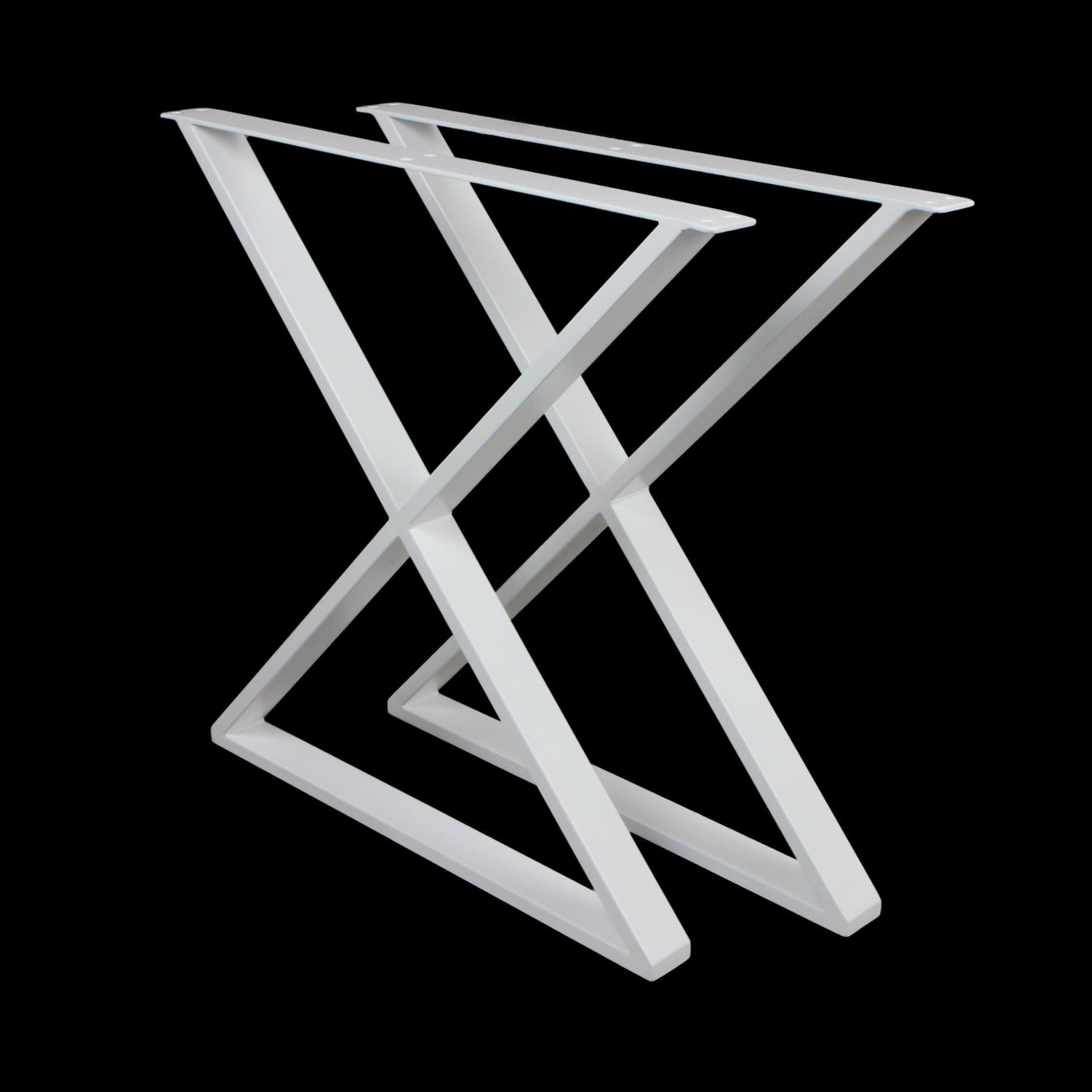 Białe Nogi metalowe X W740xS760 mm P60/20 mm 2szt.