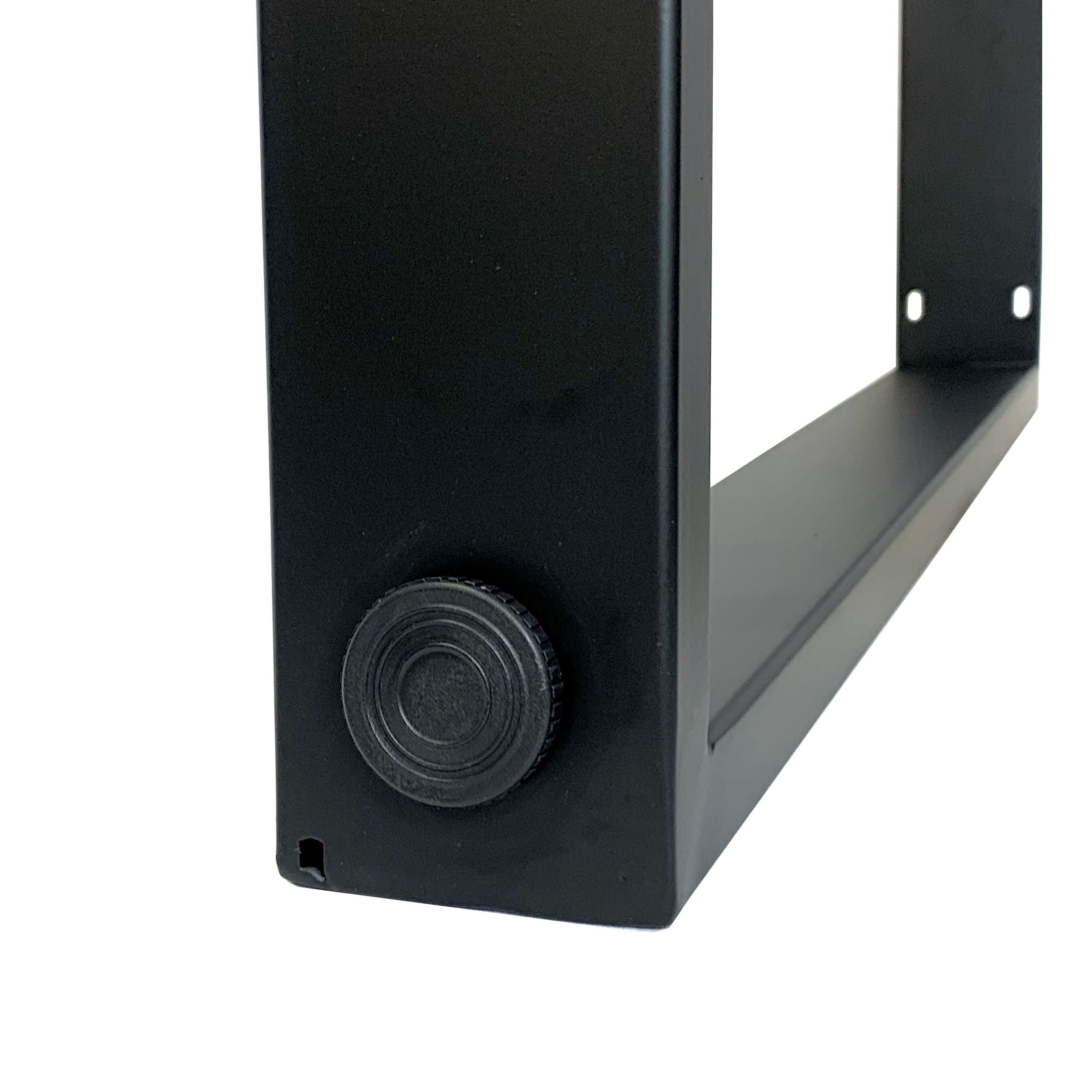 Czarne nogi metalowe TRAPEZ W710xS800 mm P75/25 mm 2szt.