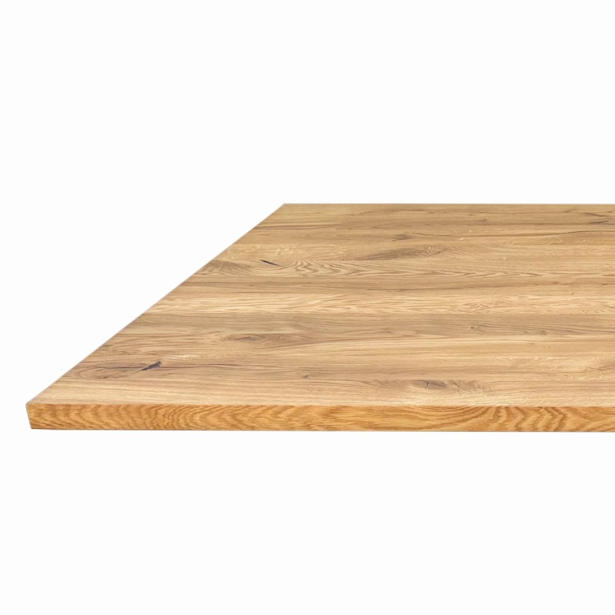 Blat biurka z litego dębu rustykalnego lamela 80-90mm - Krawędż