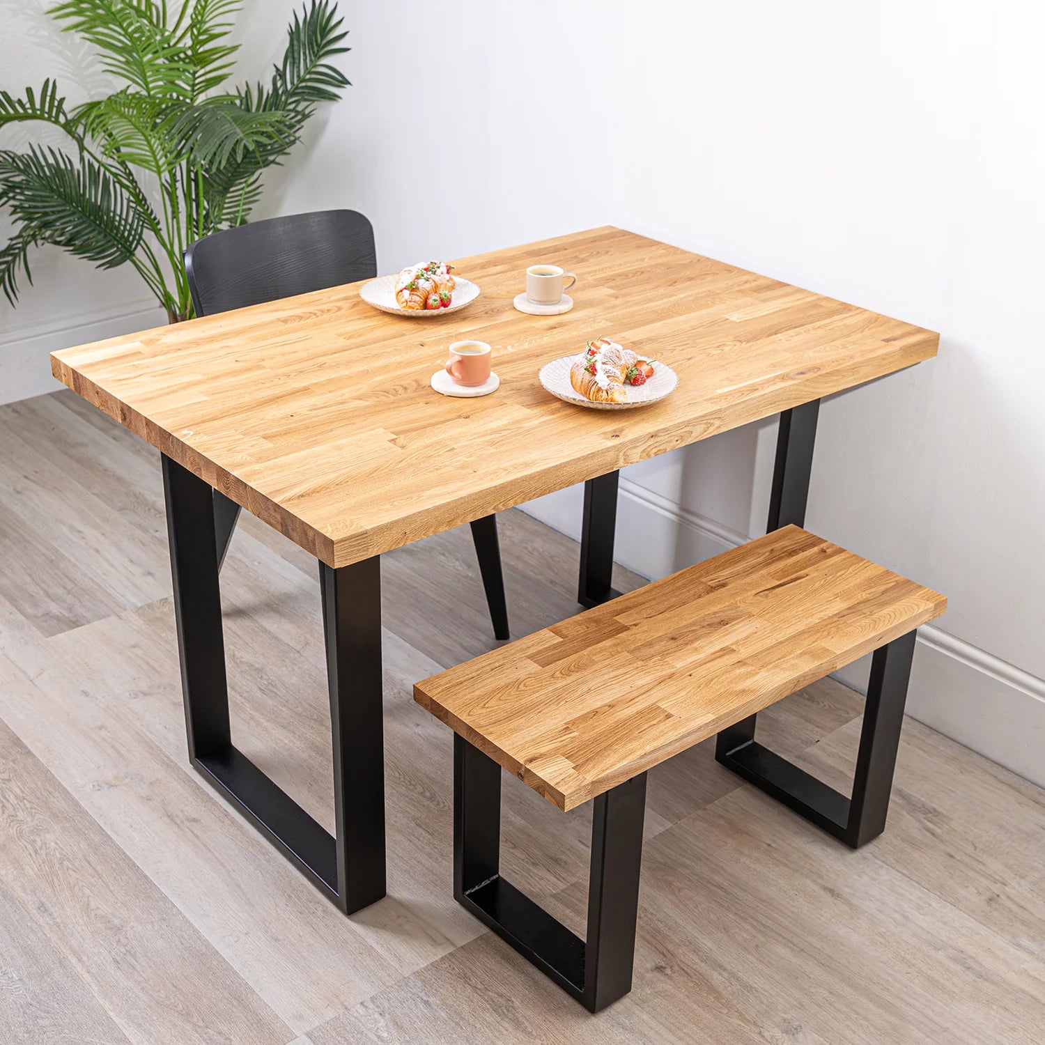 Ławka drewniana z litego dębu