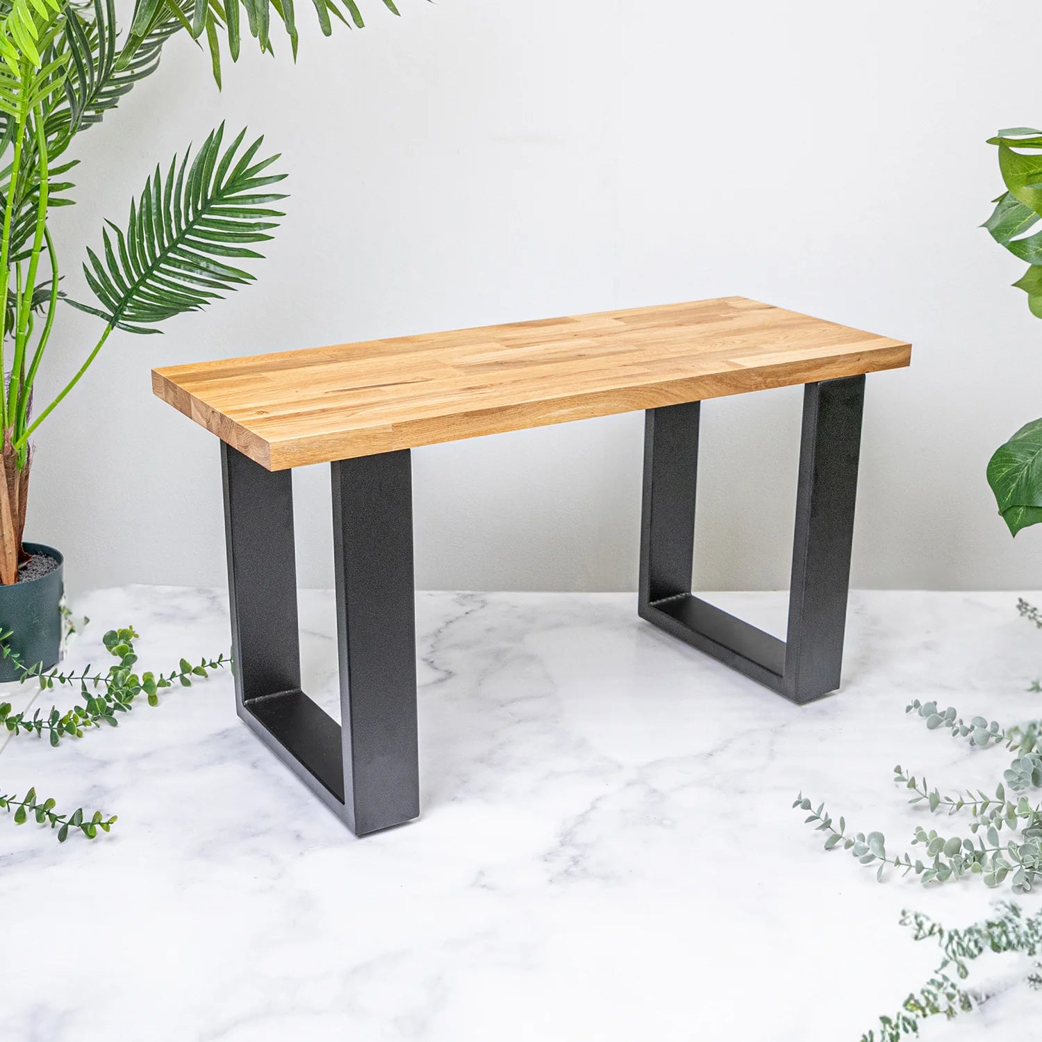 Ławka drewniana z litego dębu | 800mm x 350mm