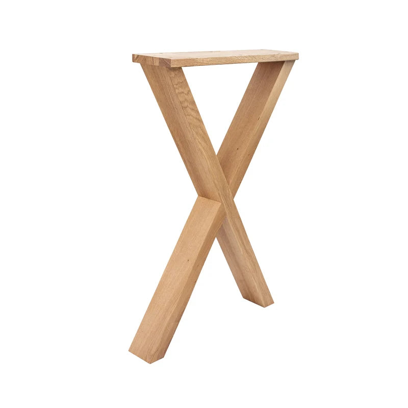 Nogi do biurka dębowe X – 720 × 550 mm, 80×40 mm-2