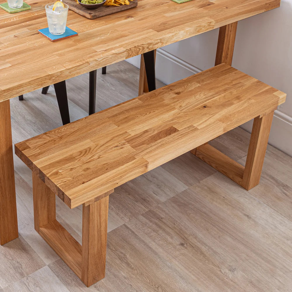 Nogi do ławki dębowe PROSTOKĄT – 420×315 mm 80×40 mm 2 szt.