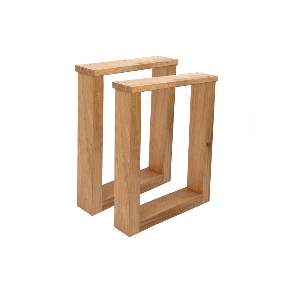 Nogi do ławki dębowe PROSTOKĄT – 420×315 mm 80×40 mm 2 szt.