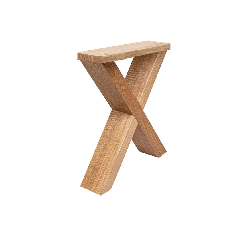 Nogi do ławki dębowe X – 420×315 mm 80×40 mm