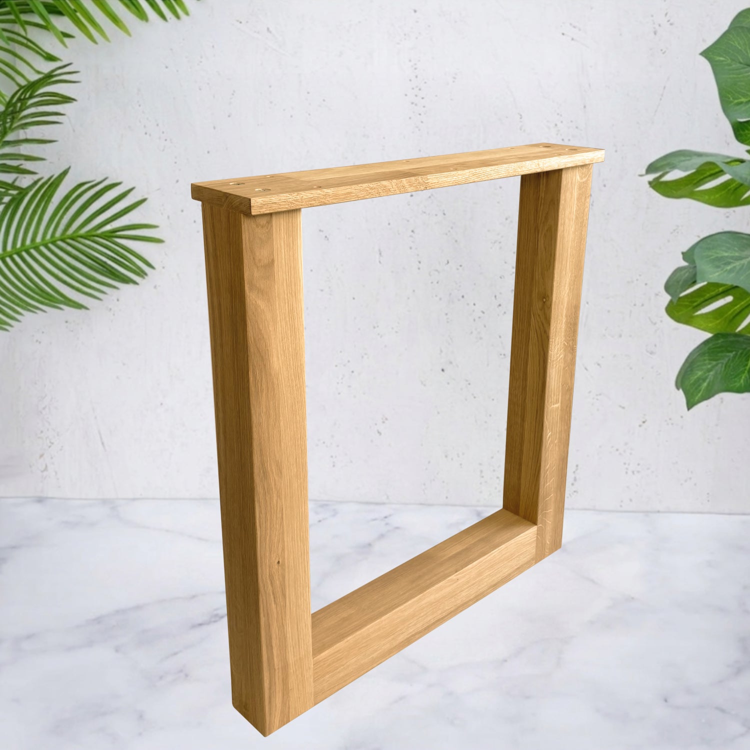 Nogi do stołu dębowe PROSTOKĄT – 720×650 mm 80×80 mm