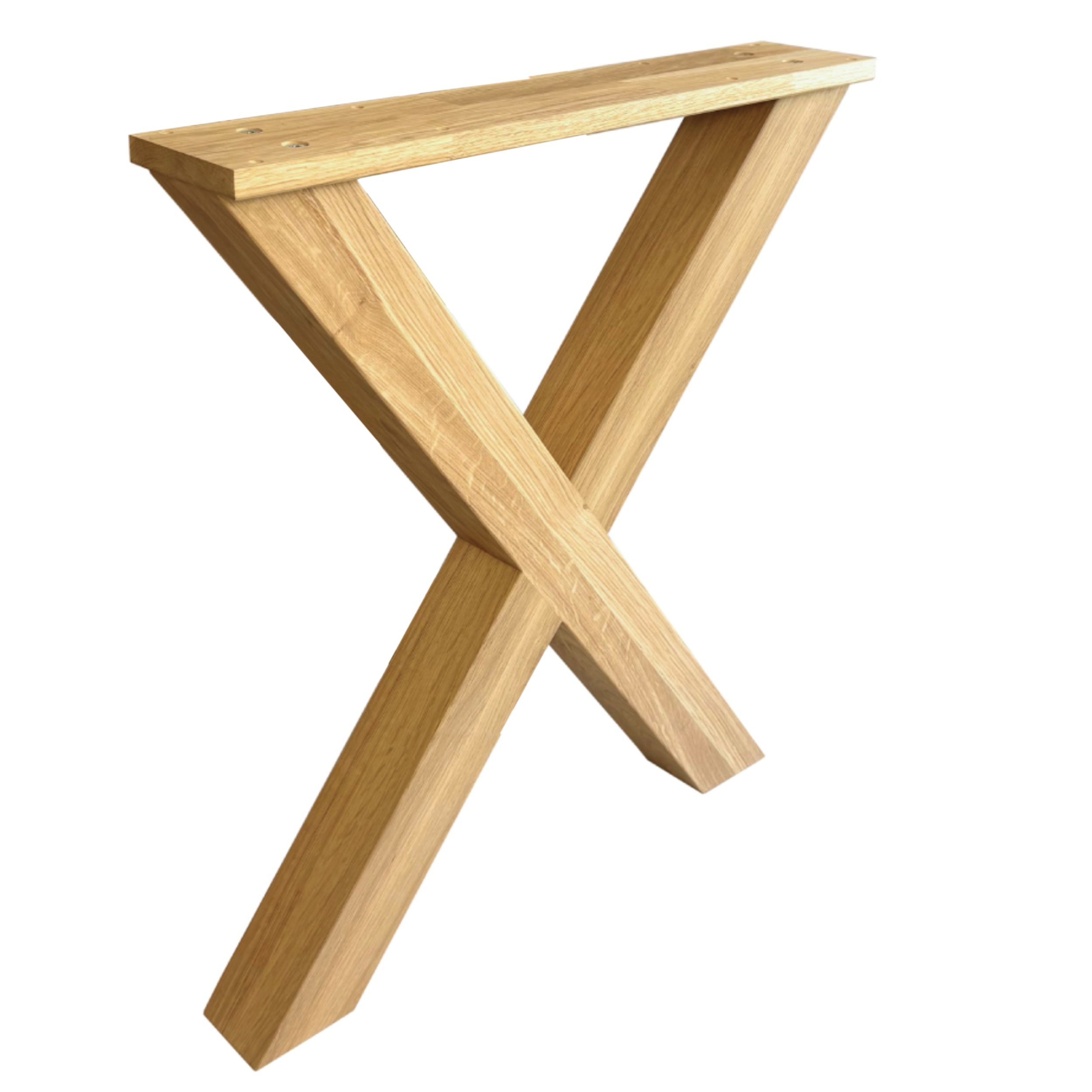 Nogi do stołu dębowe X – 720×650 mm 80×80 mm
