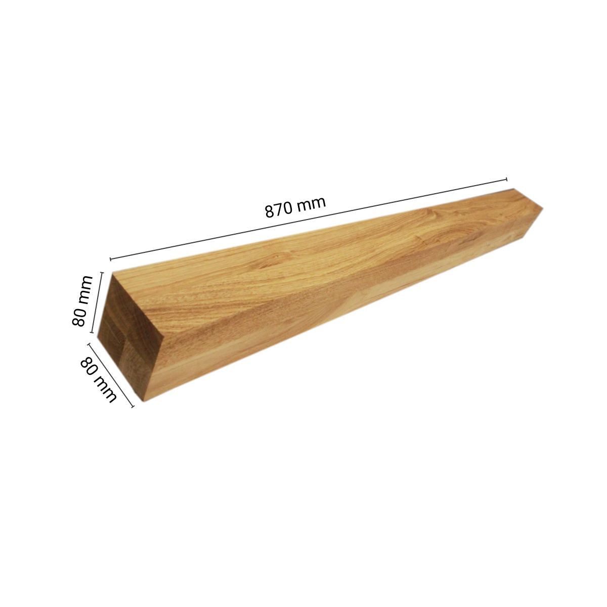 Nogi stołowe dębowe – 870×80×80 mm 1 szt.